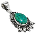 Turquoise Magnesite 925 Sterling Silver Pendant Necklace Jewelry SP01155