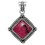 Rhodonite 925 Sterling Silver Pendant Necklace Jewelry SP01156