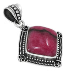 Rhodonite 925 Sterling Silver Pendant Necklace Jewelry SP01156