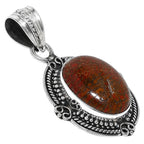 Dinosaur Bone 925 Sterling Silver Pendant Necklace Jewelry SP01157