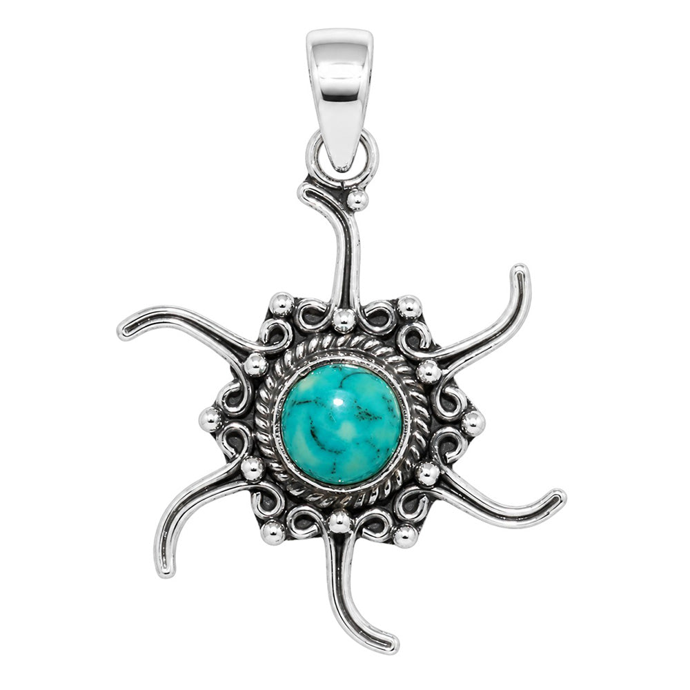 Turquoise Magnesite 925 Sterling Silver Pendant Necklace Jewelry SP01158