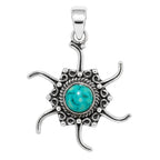 Turquoise Magnesite 925 Sterling Silver Pendant Necklace Jewelry SP01158