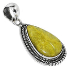 Green Opal Madagascar 925 Sterling Silver Pendant Necklace Jewelry SP01161