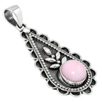 Pink Opal 925 Sterling Silver Pendant Necklace Jewelry SP01165
