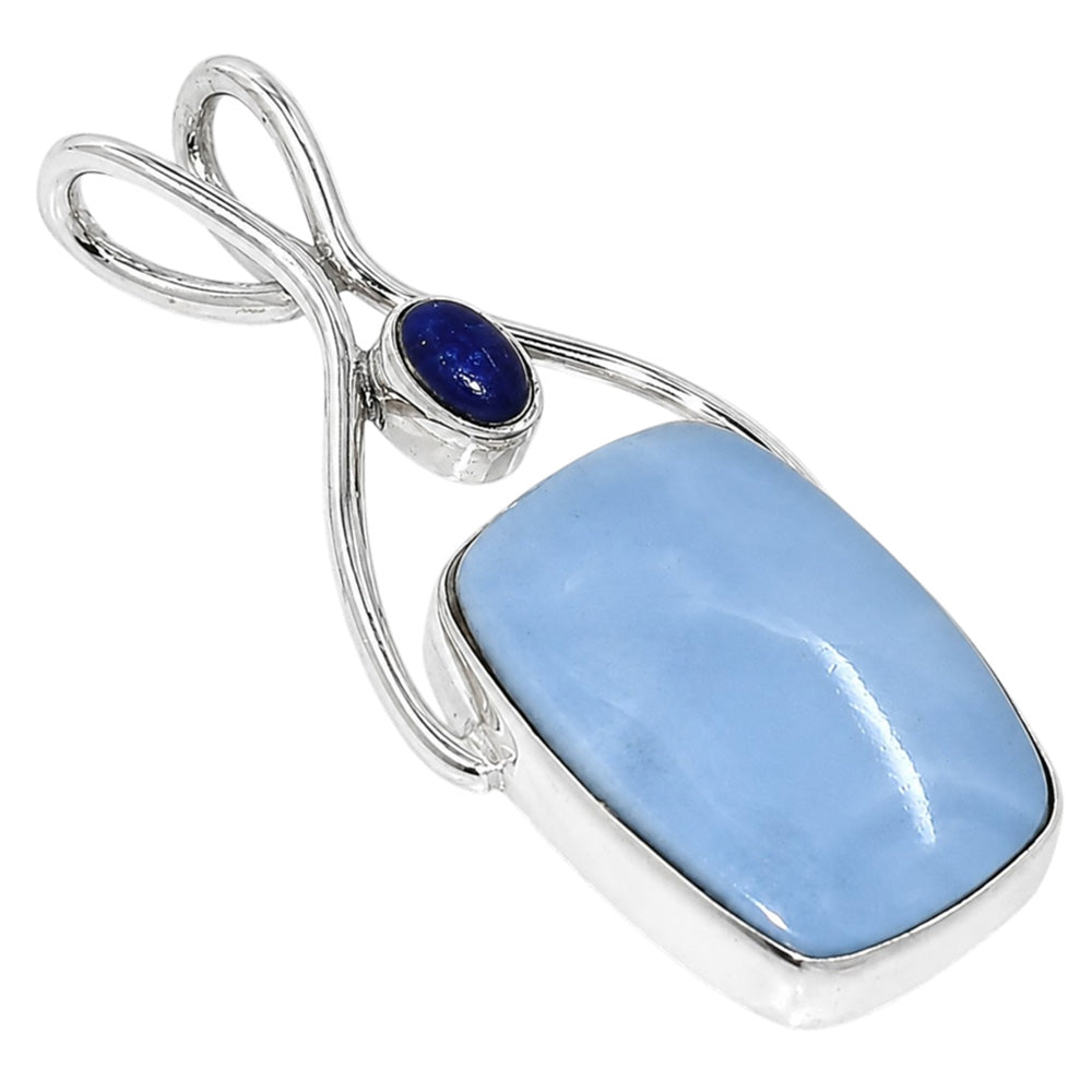 Owyhee Opal and Lapis Lazuli 925 Sterling Silver Pendant Necklace Jewelry SP01166