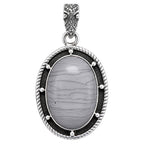 Wave Dolomite 925 Sterling Silver Pendant Necklace Jewelry SP01171