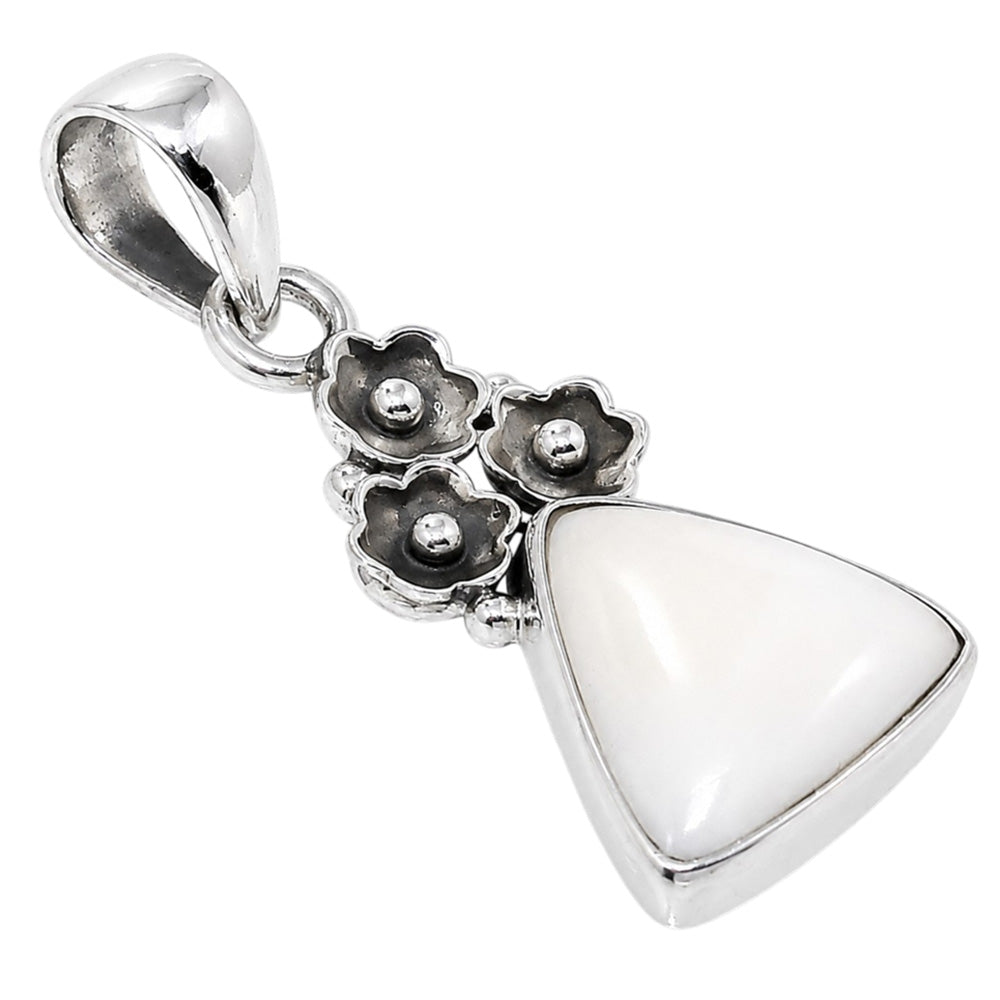 White Opal 925 Sterling Silver Pendant Necklace Jewelry SP01173