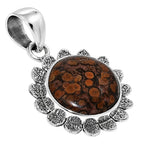 Poppy Jasper 925 Sterling Silver Pendant Necklace Jewelry SP01177
