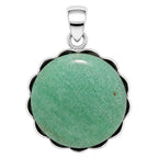 Green Aventurine 925 Sterling Silver Pendant Necklace Jewelry SP01178