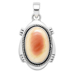 Petrified Wood 925 Sterling Silver Pendant Necklace Jewelry SP01180