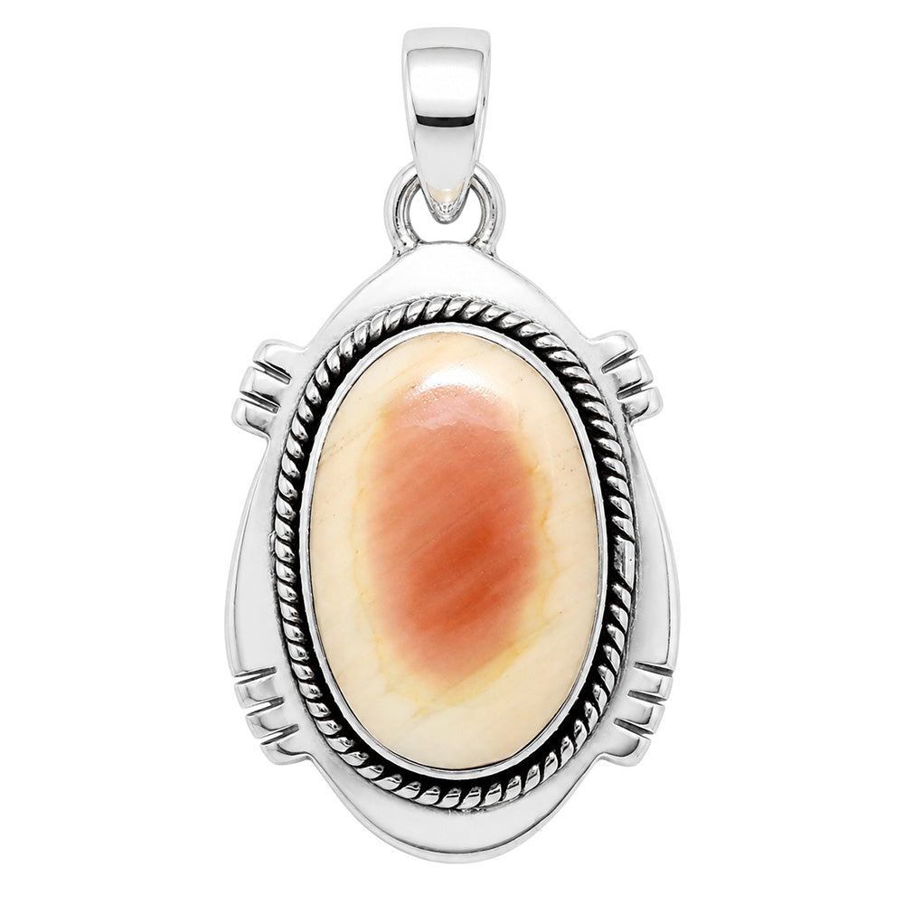 Petrified Wood 925 Sterling Silver Pendant Necklace Jewelry SP01180