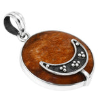 Crescent Moon - Rare Cady Mountain Agate 925 Sterling Silver Pendant Necklace Jewelry SP01185