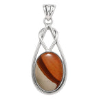 Polygram Jasper 925 Sterling Silver Pendant Necklace Jewelry SP01191