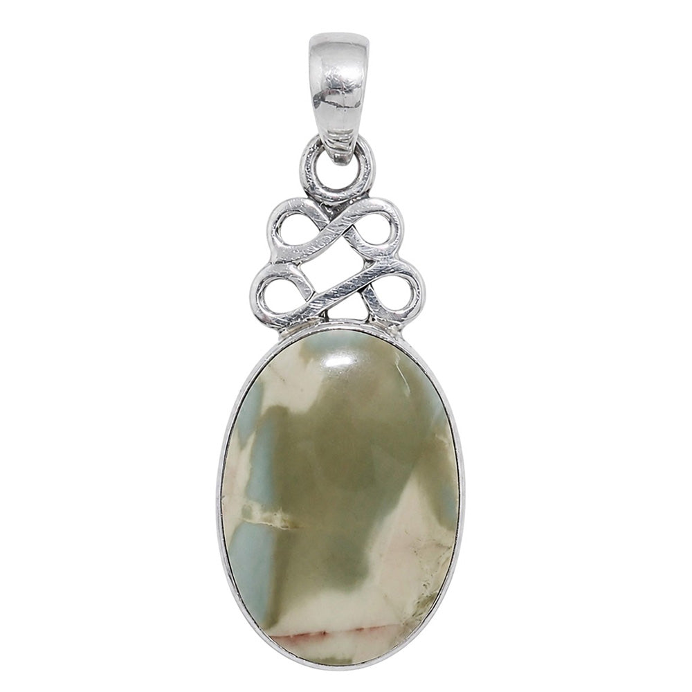 Imperial Jasper 925 Sterling Silver Pendant Necklace Jewelry SP01193