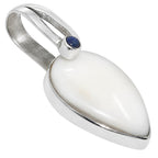 White Opal and Lapis Lazuli 925 Sterling Silver Pendant Necklace Jewelry SP01195