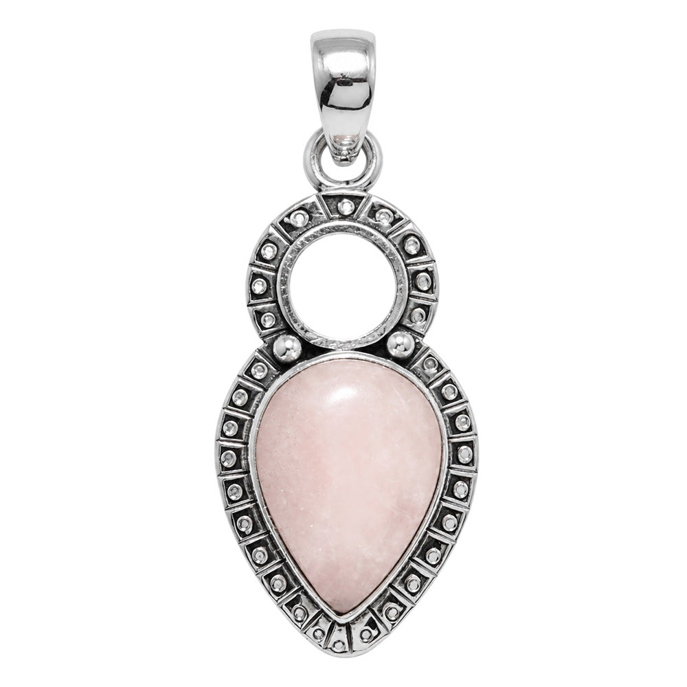 Pink Scolecite 925 Sterling Silver Pendant Necklace Jewelry SP01197