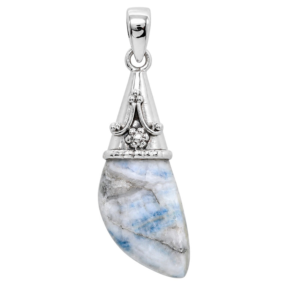 Blue Scheelite 925 Sterling Silver Pendant Necklace Jewelry SP01203