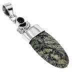 Crescent Moon - Imperial Opal and Black Onyx 925 Sterling Silver Pendant Necklace Jewelry SP01204