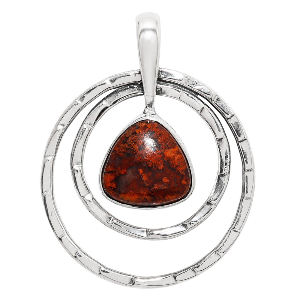 Rare Cady Mountain Agate 925 Sterling Silver Pendant Necklace Jewelry SP01213