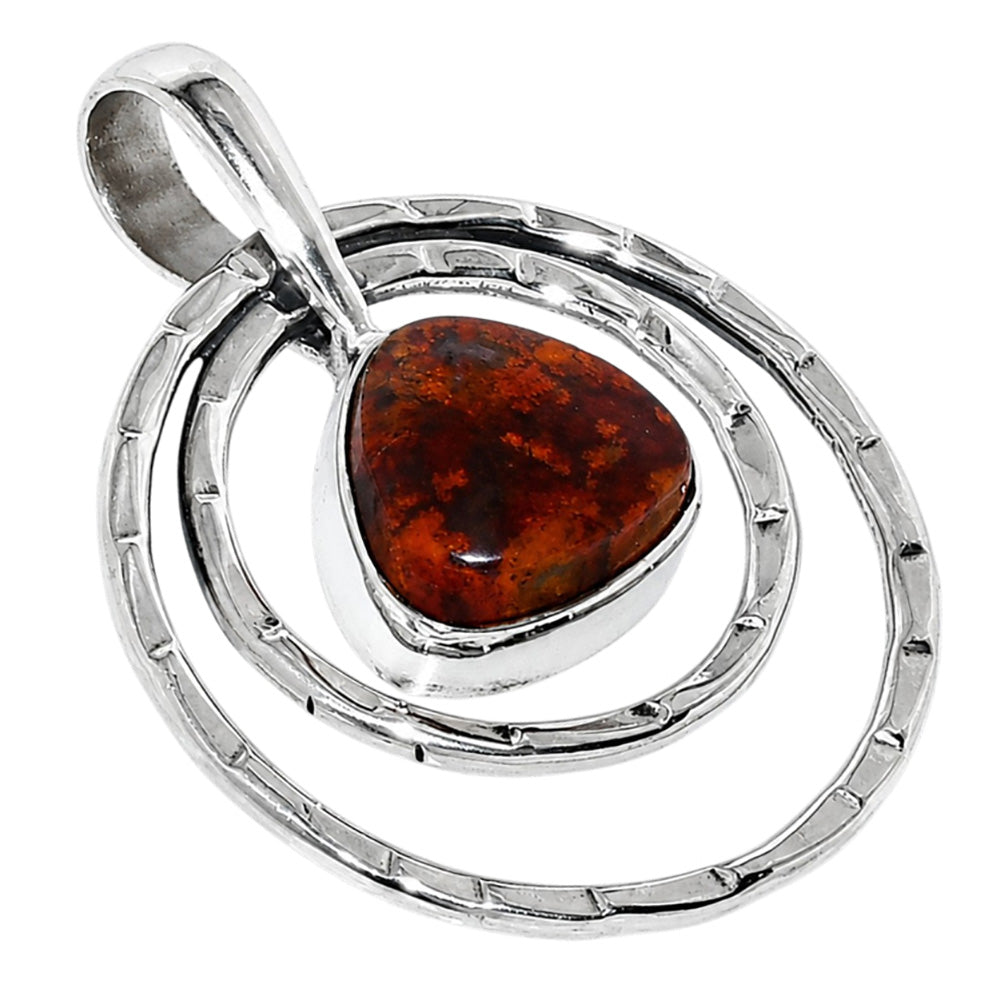 Rare Cady Mountain Agate 925 Sterling Silver Pendant Necklace Jewelry SP01213