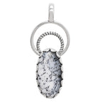 Merlinite Dendritic Opal 925 Sterling Silver Pendant Necklace Jewelry SP01214