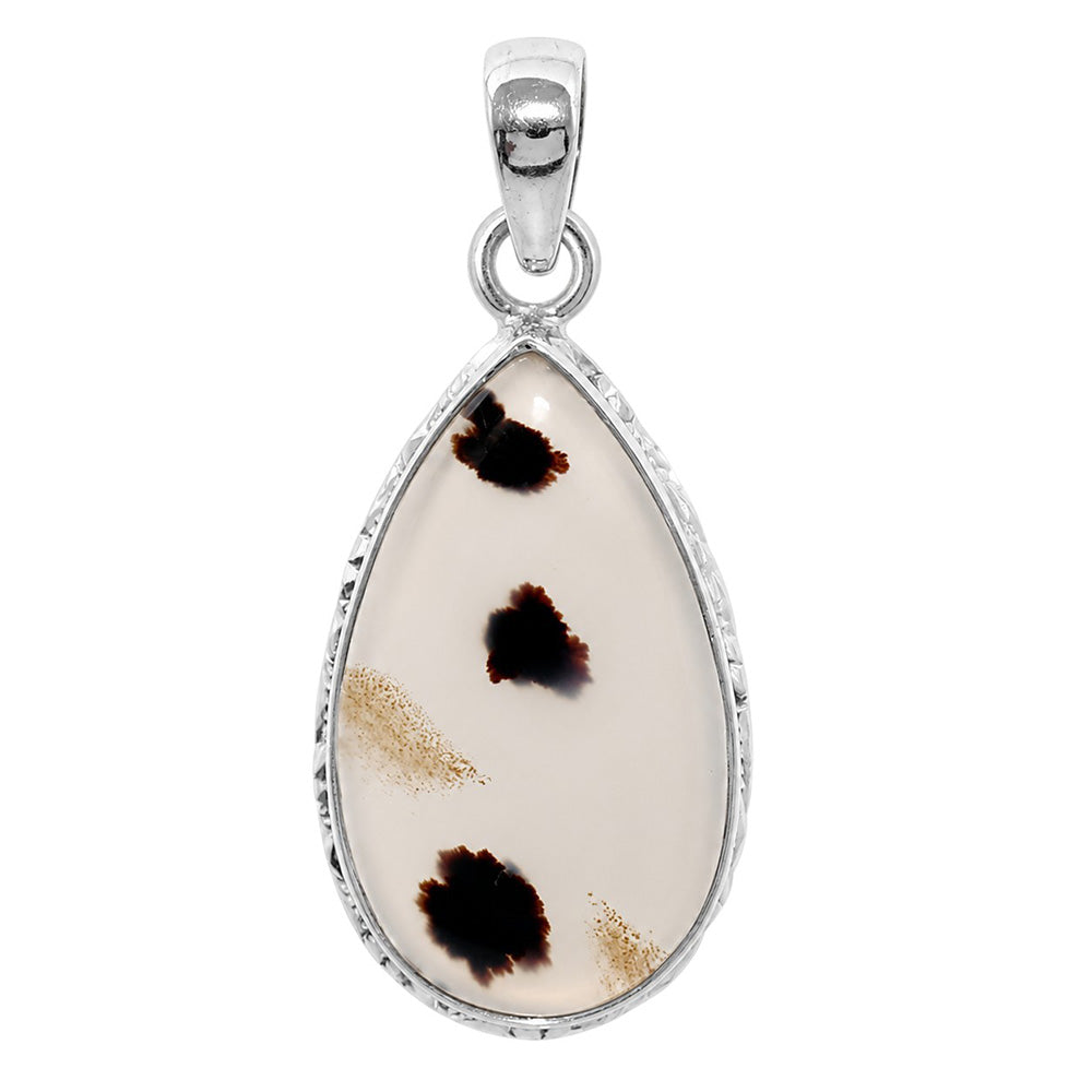 Montana Agate 925 Sterling Silver Pendant Necklace Jewelry SP01215