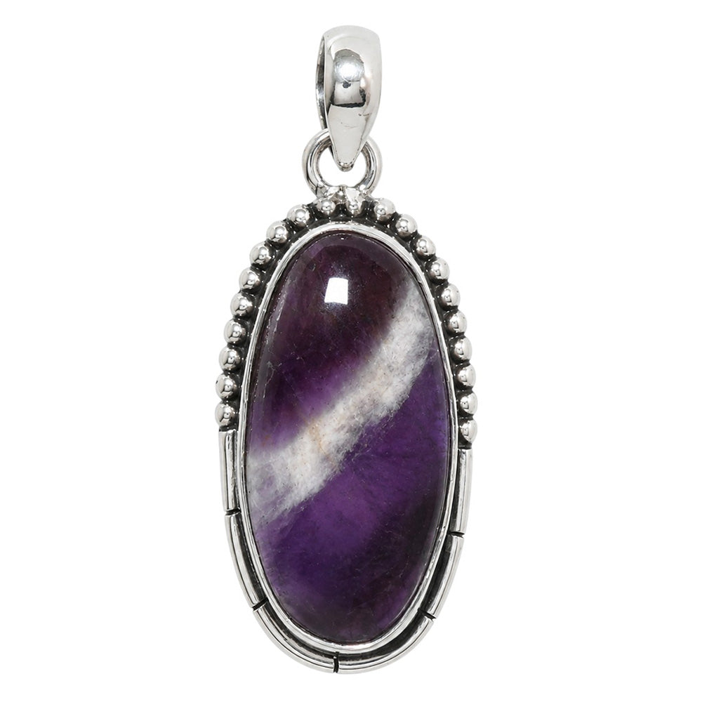 Chevron Amethyst 925 Sterling Silver Pendant Necklace Jewelry SP01217