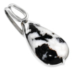 Black Zebra Jasper 925 Sterling Silver Pendant Necklace Jewelry SP01218