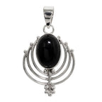 Black Onyx 925 Sterling Silver Pendant Necklace Jewelry SP01228