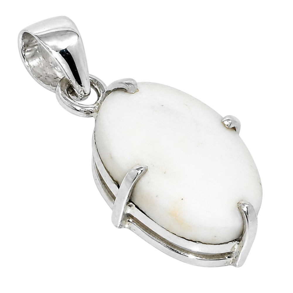 White Opal 925 Sterling Silver Pendant Necklace Jewelry SP01230