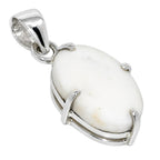 White Opal 925 Sterling Silver Pendant Necklace Jewelry SP01230