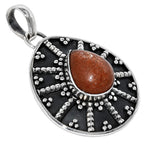 Sunstone 925 Sterling Silver Pendant Necklace Jewelry SP01231