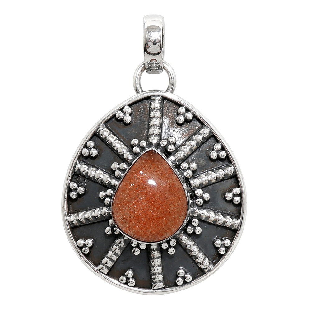 Sunstone 925 Sterling Silver Pendant Necklace Jewelry SP01231