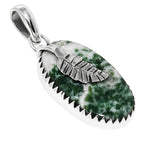 Dioptase 925 Sterling Silver Pendant Necklace Jewelry SP01236