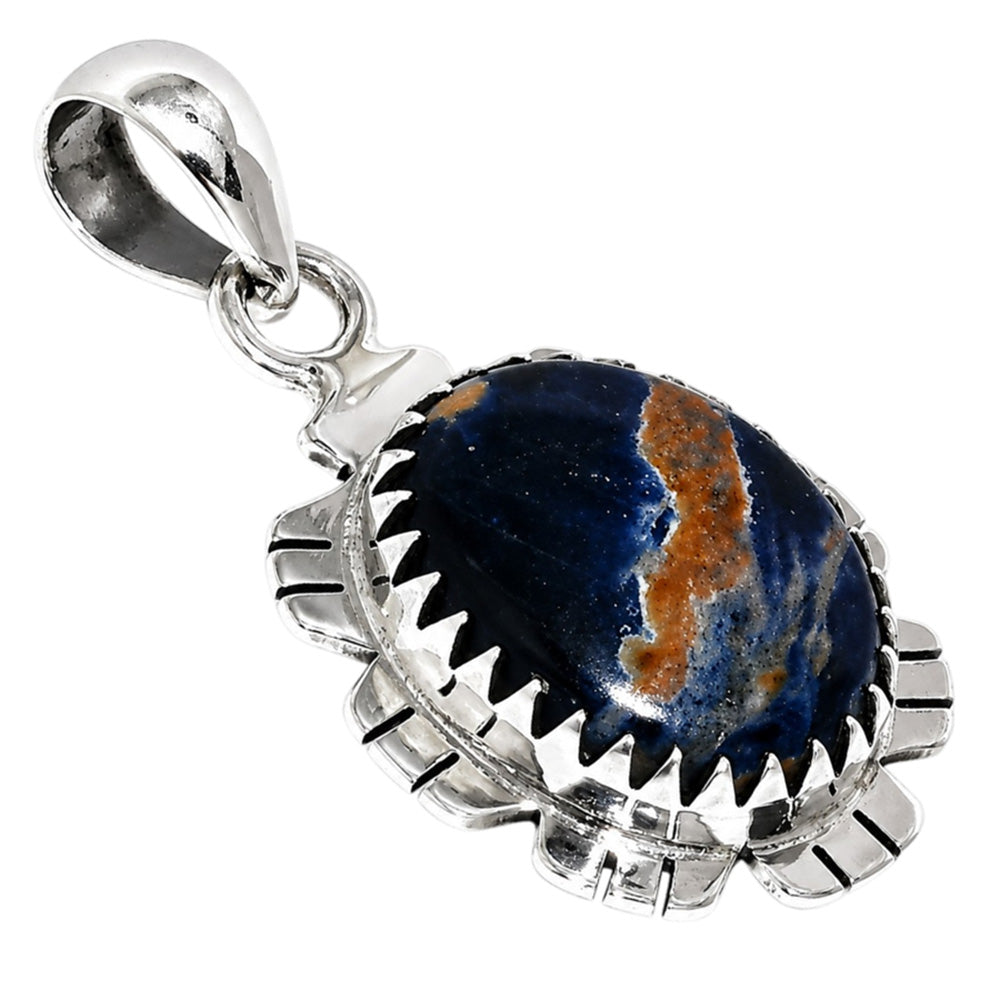 Sodalite 925 Sterling Silver Pendant Necklace Jewelry SP01237