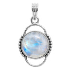 Rainbow Moonstone 925 Sterling Silver Pendant Necklace Jewelry SP01239
