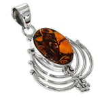 Coquina Fossil Jasper 925 Sterling Silver Pendant Necklace Jewelry SP01249