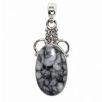 Pinolith Stone 925 Sterling Silver Pendant Necklace Jewelry SP01264