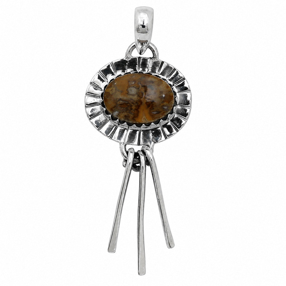 Red Palm Root Agate 925 Sterling Silver Pendant Necklace Jewelry SP01268
