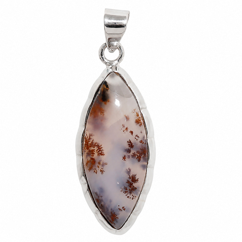 Robinson Ranch Plume Agate 925 Sterling Silver Pendant Necklace Jewelry SP01272
