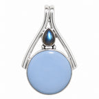 Owyhee Opal and Blue Labradorite 925 Sterling Silver Pendant Necklace Jewelry SP01285