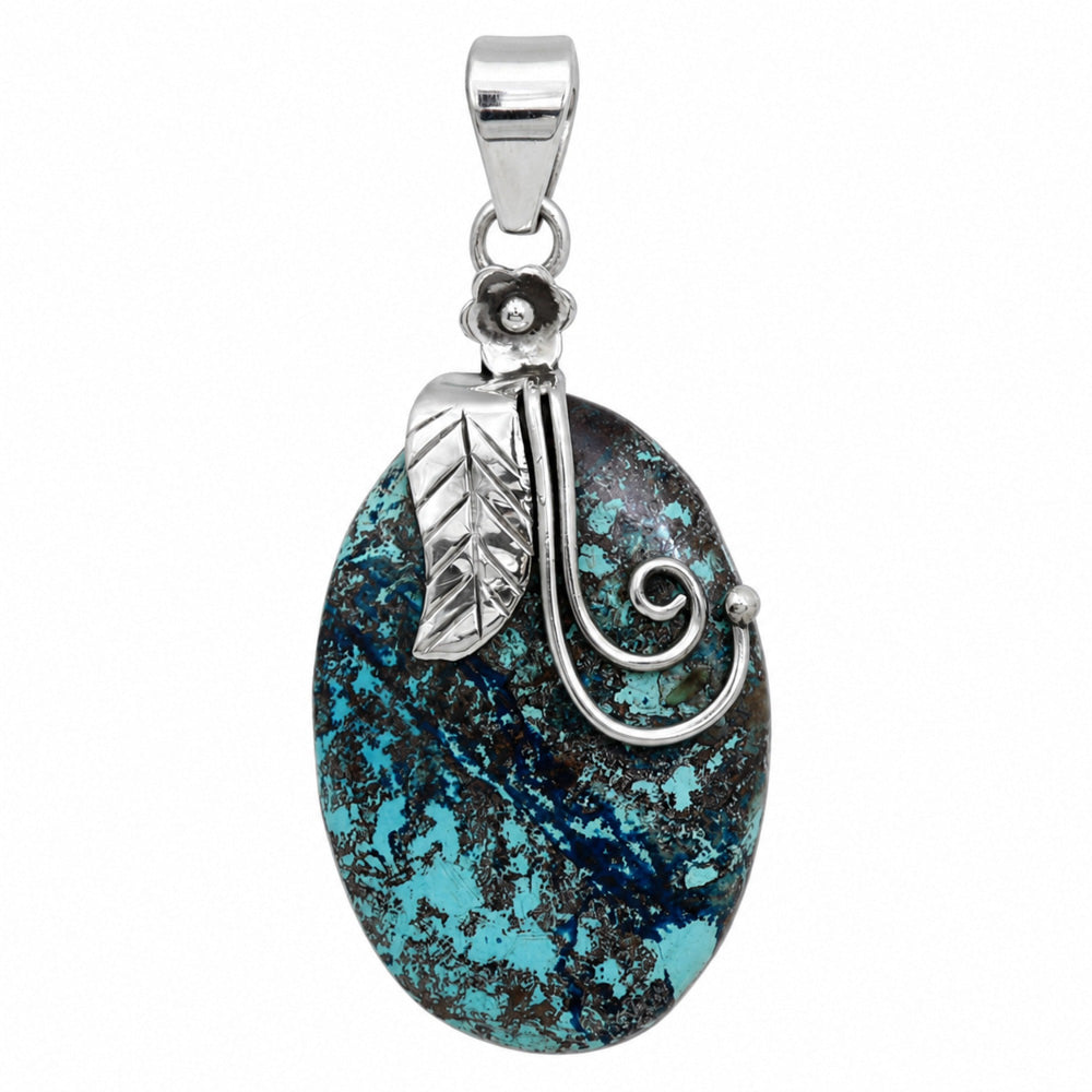Shattuckite 925 Sterling Silver Pendant Necklace Jewelry SP01287