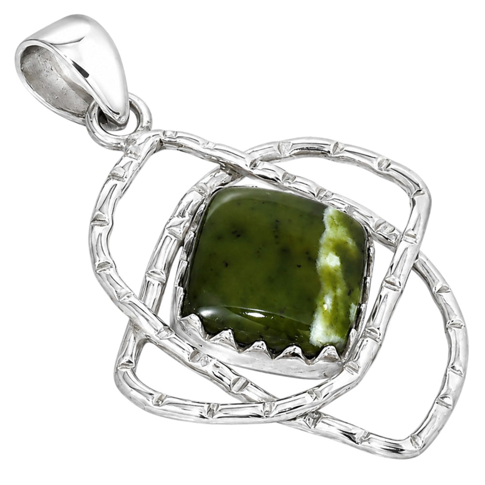 Chrome Chalcedony 925 Sterling Silver Pendant Necklace Jewelry SP01290