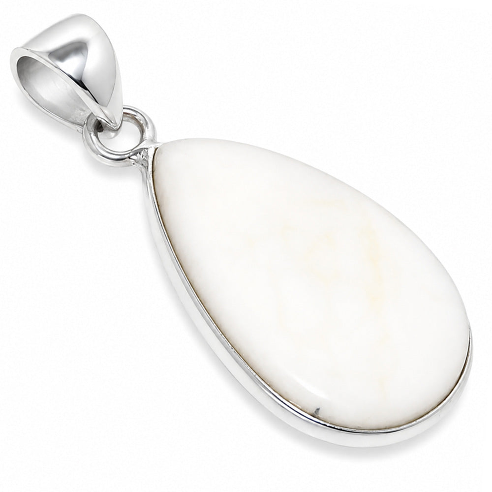 White Opal 925 Sterling Silver Pendant Necklace Jewelry SP01297