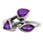 African Amethyst 925 Sterling Silver Ring Jewelry Size-17 SR01003