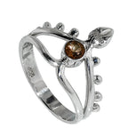 Crown - Smoky Quartz 925 Sterling Silver Ring Jewelry Size-17 SR01006