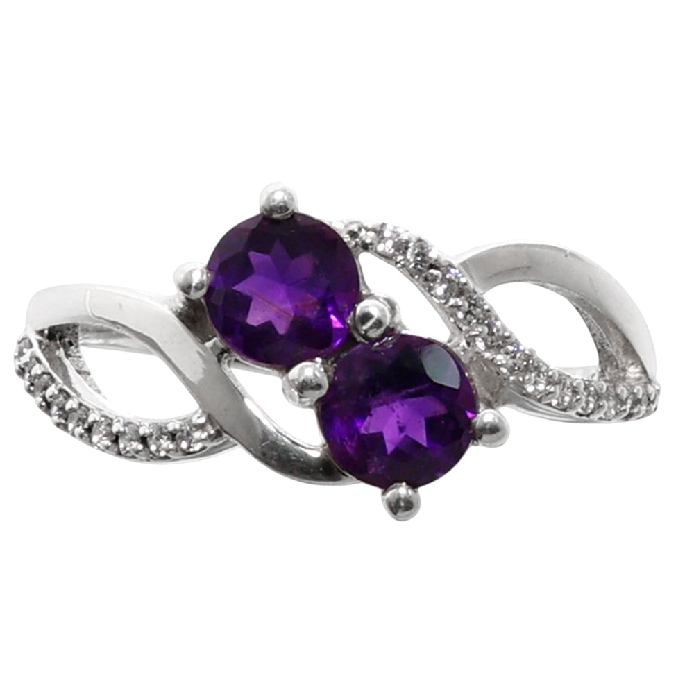 African Amethyst 925 Sterling Silver Ring Jewelry Size-13 SR01008