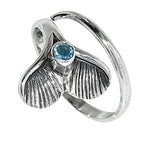 Mermaid Tail - Sky Blue Topaz 925 Sterling Silver Ring Jewelry Size-14 SR01017