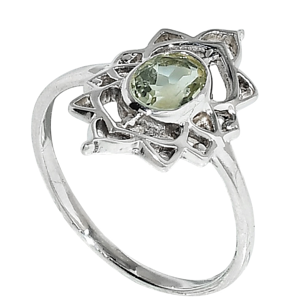 White Quartz 925 Sterling Silver Ring Jewelry Size-20 SR01019