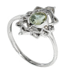 White Quartz 925 Sterling Silver Ring Jewelry Size-20 SR01019